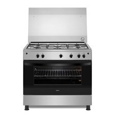 Zanussi Steel 5-burner cooker with gas oven and hob