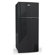 Zanussi 437L 2-door top freezer refrigerator - Black