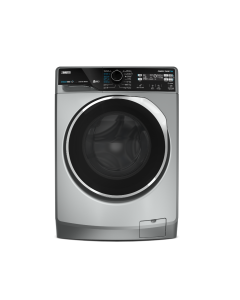 ZANUSSI STEAMMAX 8KG - FRONTLOAD SILVER WITH BLACK DOOR LENS CHROME RING WASHING MACHINE - INVERTER MOTOR.