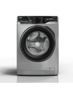 غسالة زانوسي أوتوماتيك ستيم ماكس 9 كيلو فضي , موتور انفرتر باب فضي غامق