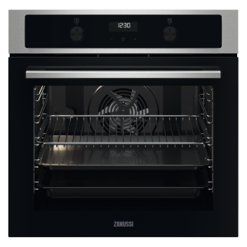 فرن زانوسي مدمج 60 سم - فرن + شواية أمان من الفولاذ المقاوم للصدأ - مروحة - بخار