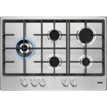 مسطح غاز زانوسي زجاج 74 سم مزود بـ 5 شعلة سرعة شعلات أمان من الفولاذ المقاوم للصدأ - غاز