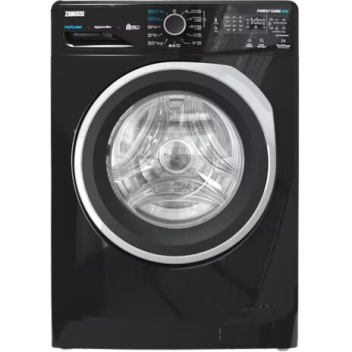 غسالة زانوسي PerlaMax اتوماتيك  7 كيلو تحميل امامى اسود برو وايت استيم